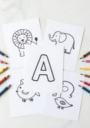 A-Z Animal Coloring Book — Instant Download (Ages 4–8)